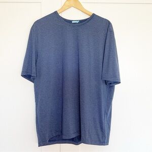 J. McLaughlin Blue Striped Shirt XL Tee T-shirt casual soft stretch designer